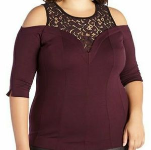 *Black* Additionelle Michel Studio Lace Detail Top